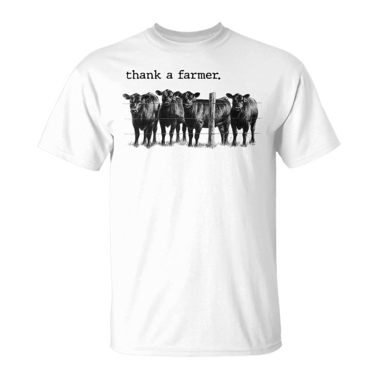 Thank A Farmer Cow Lover Heifer Lover Agriculture Outfit  Unisex T-Shirt