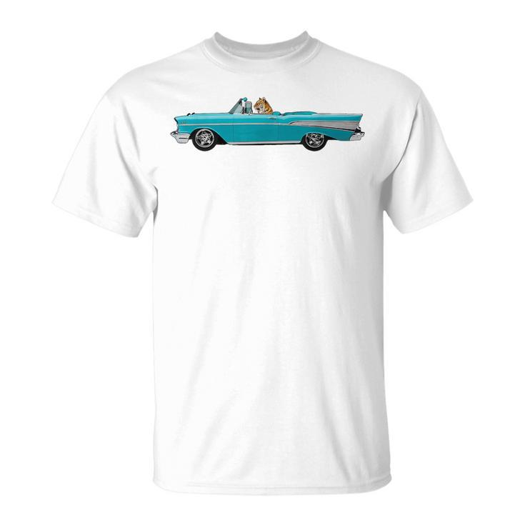 Tiger In A Convertible Classic Car Funny Unisex T-Shirt