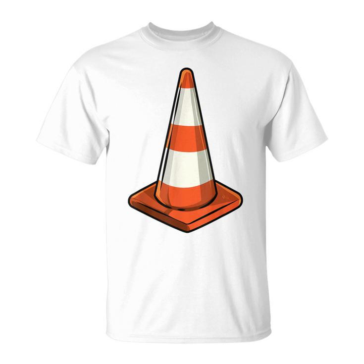 Traffic Cone Lazy Halloween Costume Easy Last Minute T-Shirt
