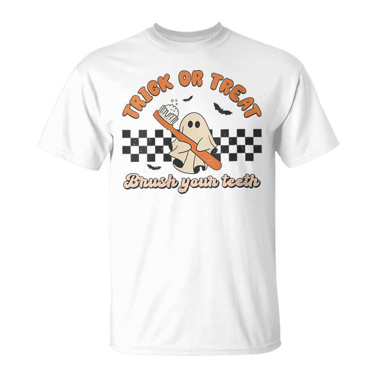 Trick Or Treat Brush Your Th Spooky Dental Assistance  Unisex T-Shirt