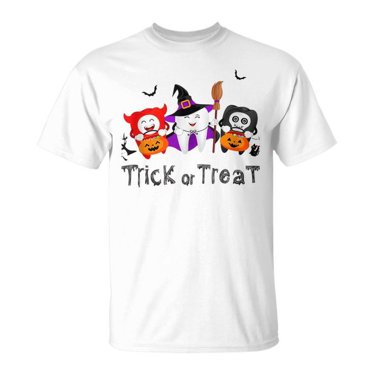 Trick Or Treat Fairy Spooky Tooth Halloween Dental Students  Unisex T-Shirt