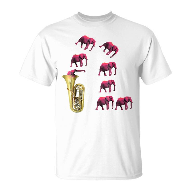 Tuba Funny Elephant Gifts For Elephant Lovers Funny Gifts Unisex T-Shirt