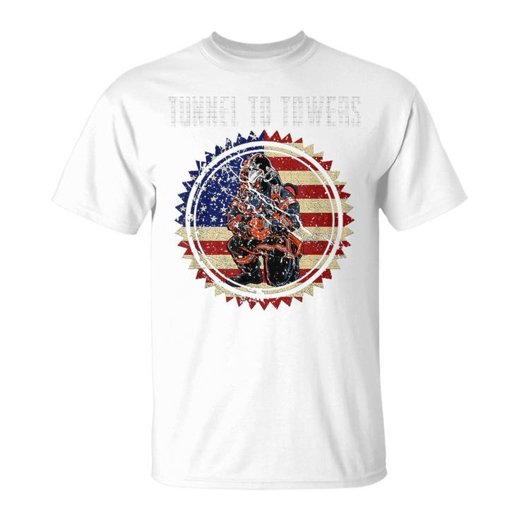 Tunnel To Towers America Flag Inserts T-Shirt