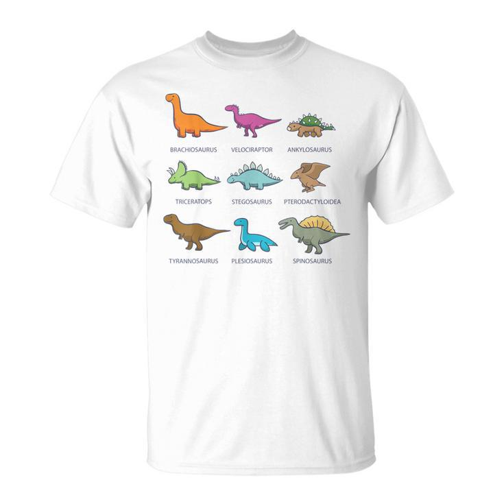 Types Of Dinosaurs Educational T-Shirt