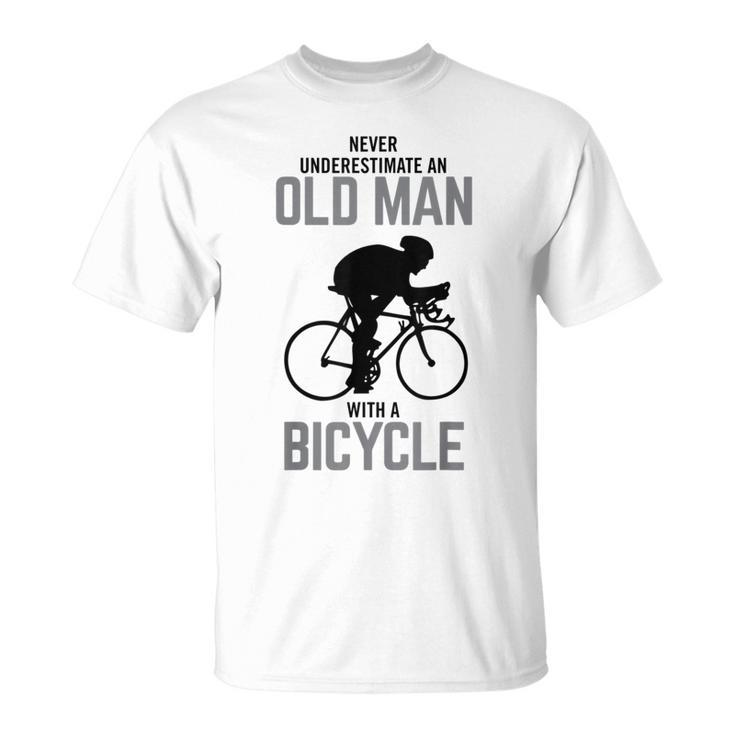 Never Underestimate An Old Man With A Bicycle Hobby T-Shirt