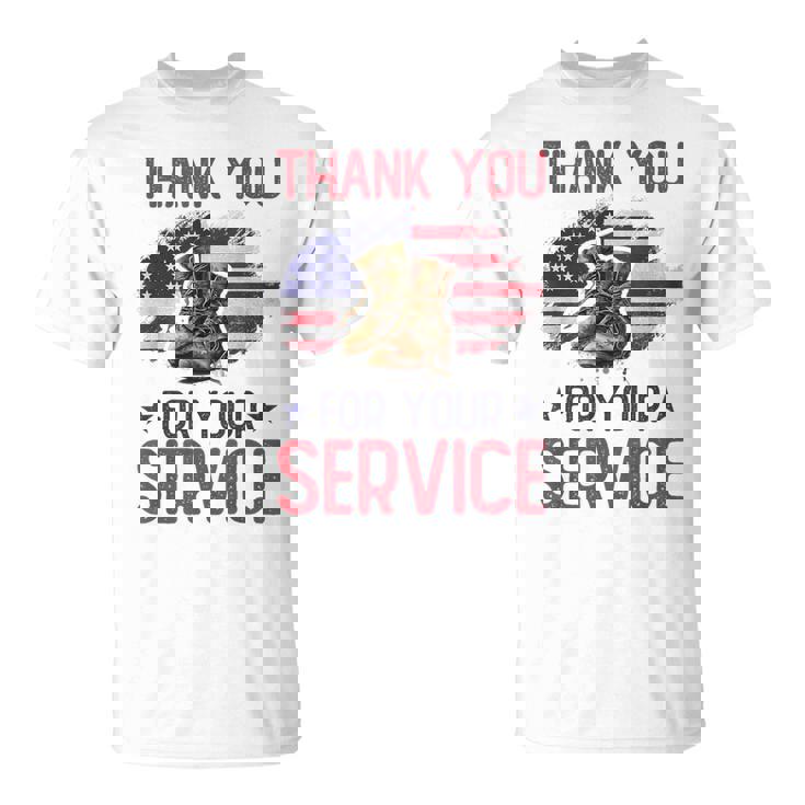 Veteran Thank You For Your Service Veteran's Day Usa T-Shirt