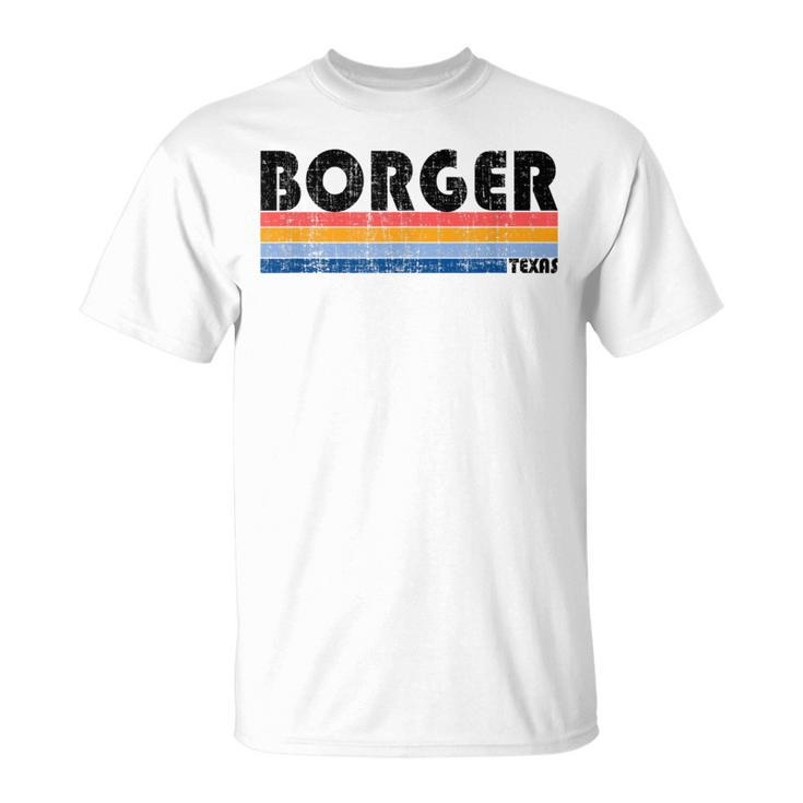 Vintage 70S 80S Style Borger Tx T-Shirt