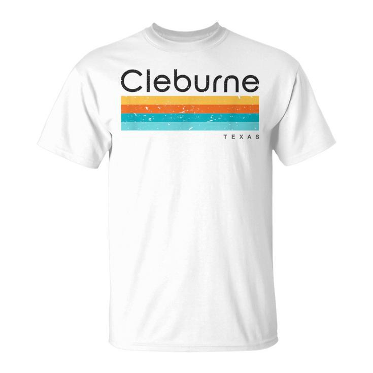 Vintage Cleburne Tx Texas Usa Retro T-Shirt