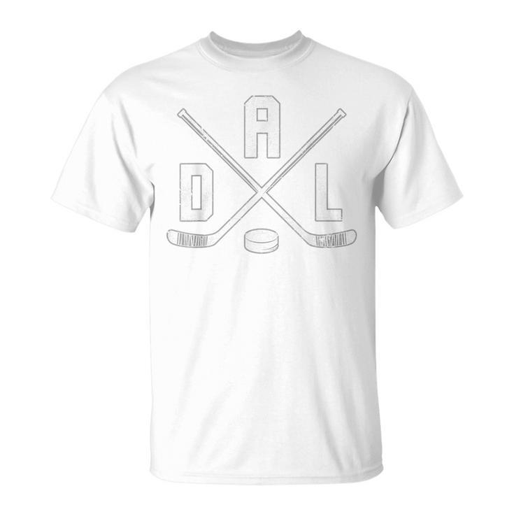 Vintage Dallas Ice Hockey Sticks Texas Star Gift  Unisex T-Shirt