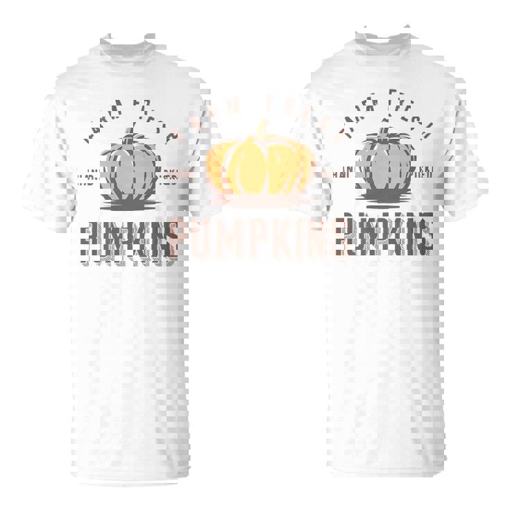 Vintage Fall Halloween Thanksgiving Fresh Farm Pumpkins Halloween Funny Gifts Unisex T-Shirt