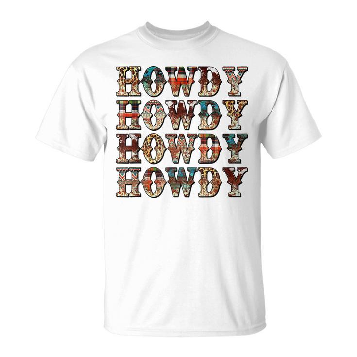 Vintage Howdy Rodeo Western Country Southern Cowgirl Cowboy Unisex T-Shirt