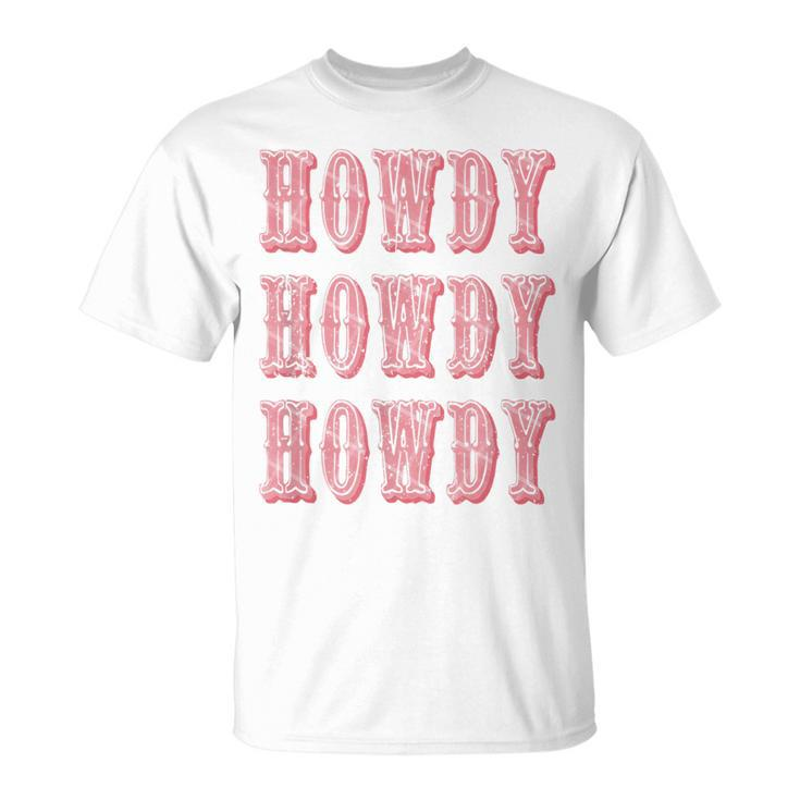 Vintage Plaid Howdy Rodeo Western Country Southern Cowgirl Unisex T-Shirt