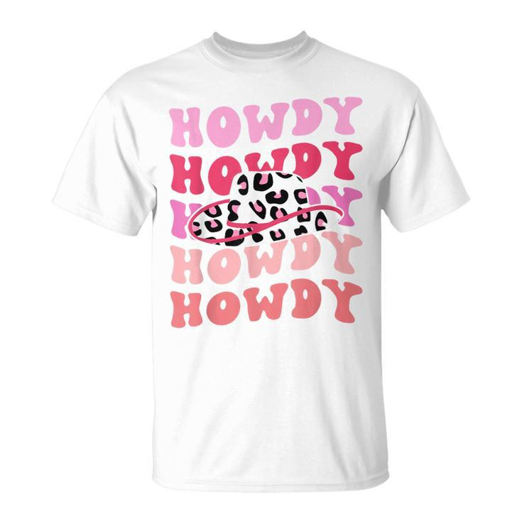 Vintage White Howdy Rodeo Western Hat Southern Cowgirl Unisex T-Shirt