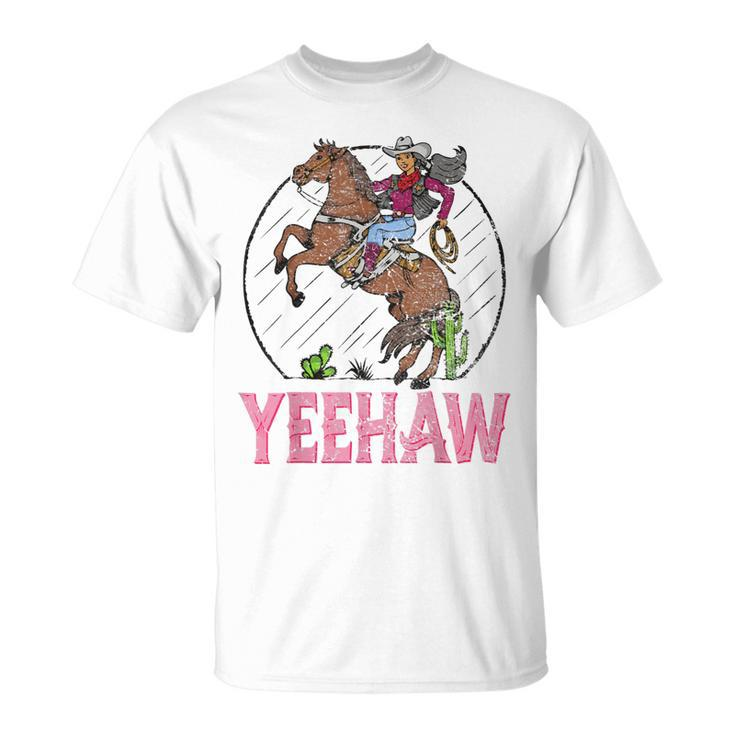 Vintage Yeehaw Howdy Rodeo Western Country Southern Cowgirl Unisex T-Shirt