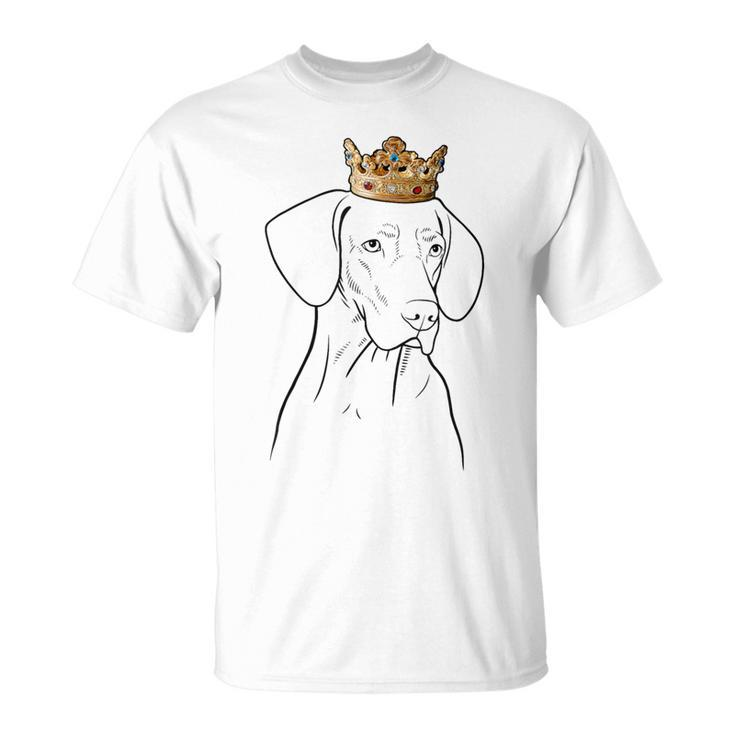 Vizsla Dog Wearing Crown T-Shirt