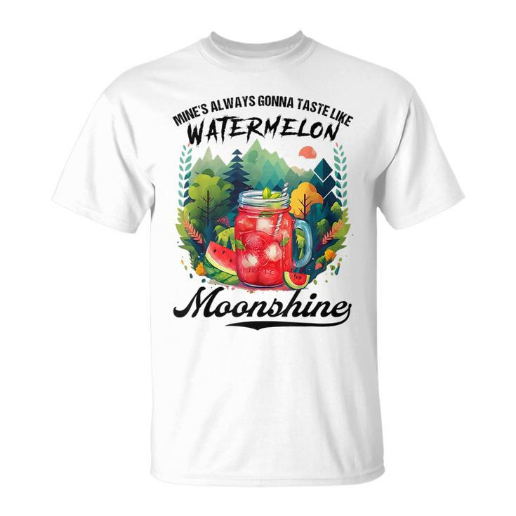 Watermelon Moonshine Retro Country Music T-Shirt