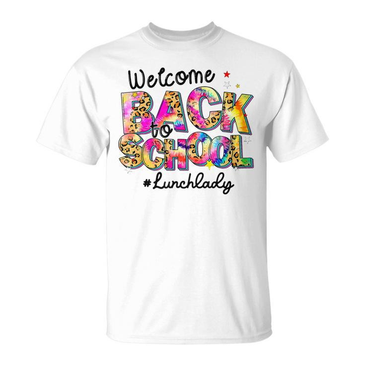 Welcome Back To School Lunch Lady Leopard Tie Dye  Unisex T-Shirt