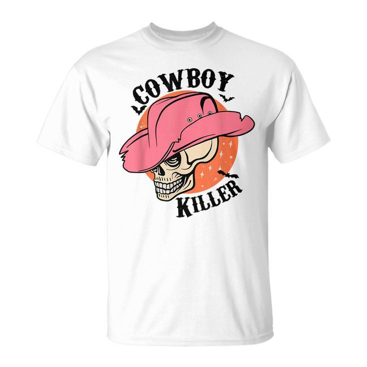 Western Cowgirl Cowboy Killer Skull Cowgirl Rodeo Girl  Rodeo Funny Gifts Unisex T-Shirt