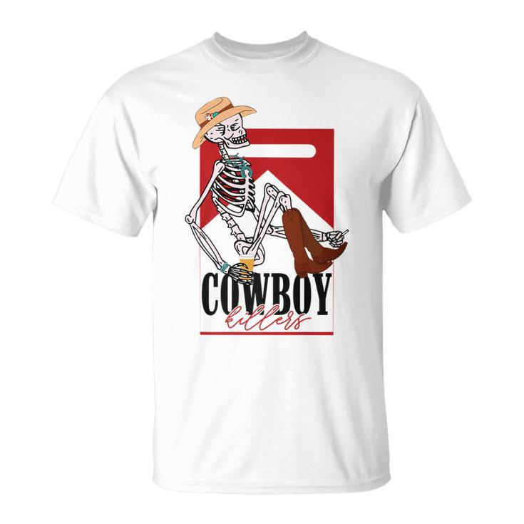 Western Cowgirl Cowboy Killer Skull Cowgirl Rodeo Girl Unisex T-Shirt
