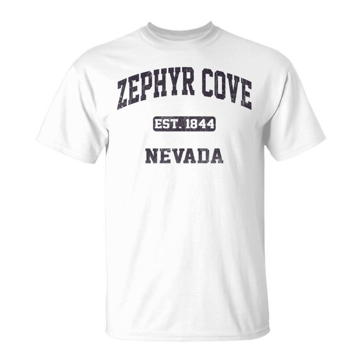 Zephyr Cove Nevada Nv Vintage State Athletic Style T-Shirt