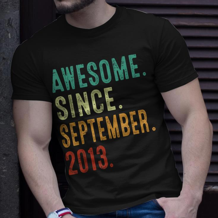 10 Year Old Awesome Since September 2013 10Th Birthday T-Shirt Gifts for Him