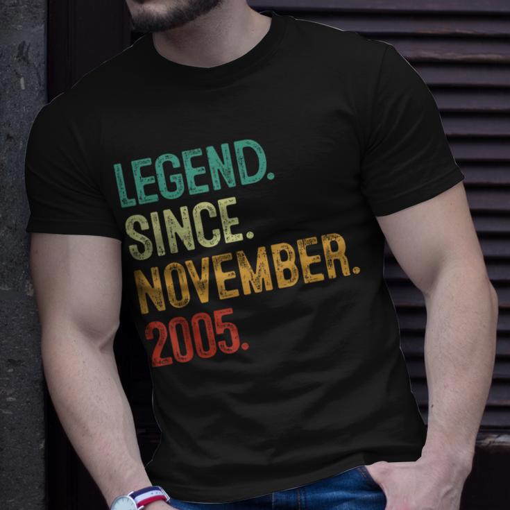 18 Years Old Legend Since November 2005 18Th Birthday T-Shirt Gifts for Him