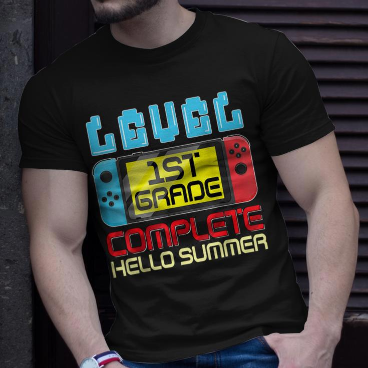 1St Grade Level Complete Gamer Last Day Of School Graduation Unisex T-Shirt Gifts for Him