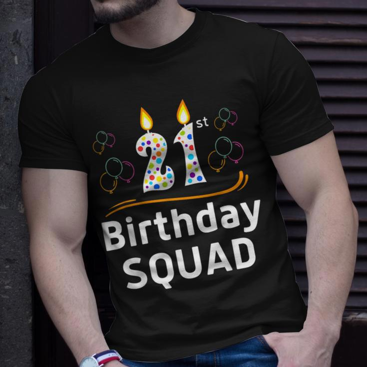 21St Birthday Squad Party Crew Matching Family T-Shirt Gifts for Him