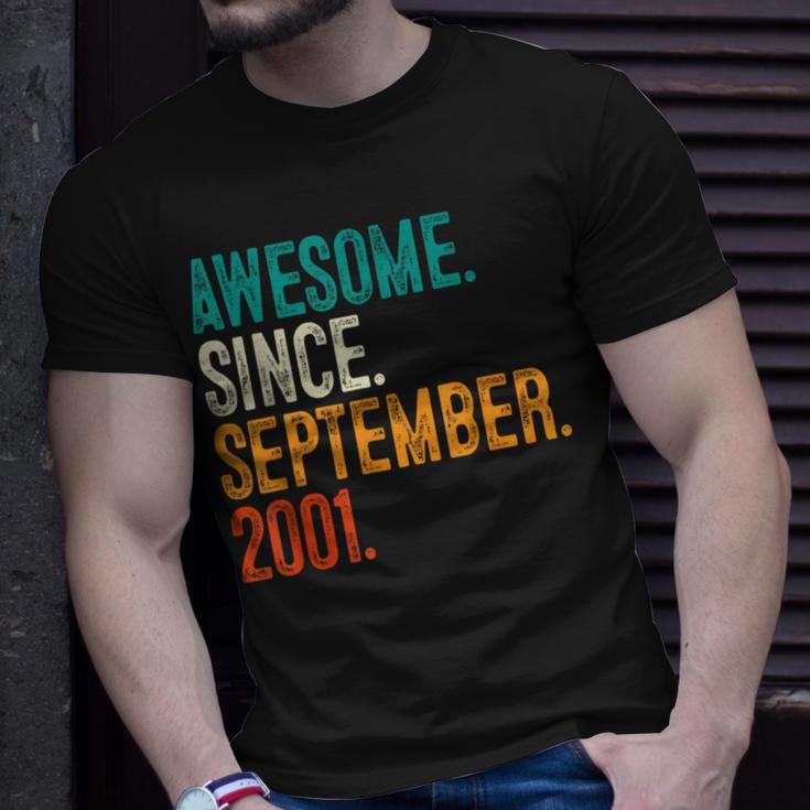 22Nd Birthday 22 Years Old Awesome Since September 2001 T-Shirt Gifts for Him