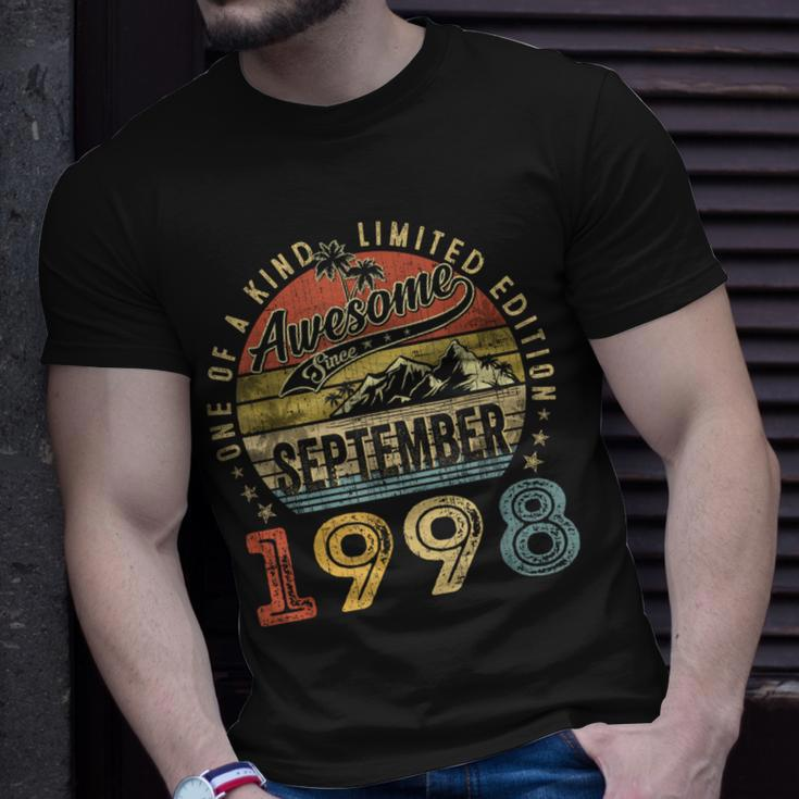25 Year Old Awesome Since September 1998 25Th Birthday T-Shirt Gifts for Him