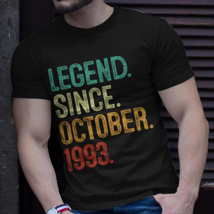 30 Years Old Legend Since October 1993 30Th Birthday T-Shirt Gifts for Him