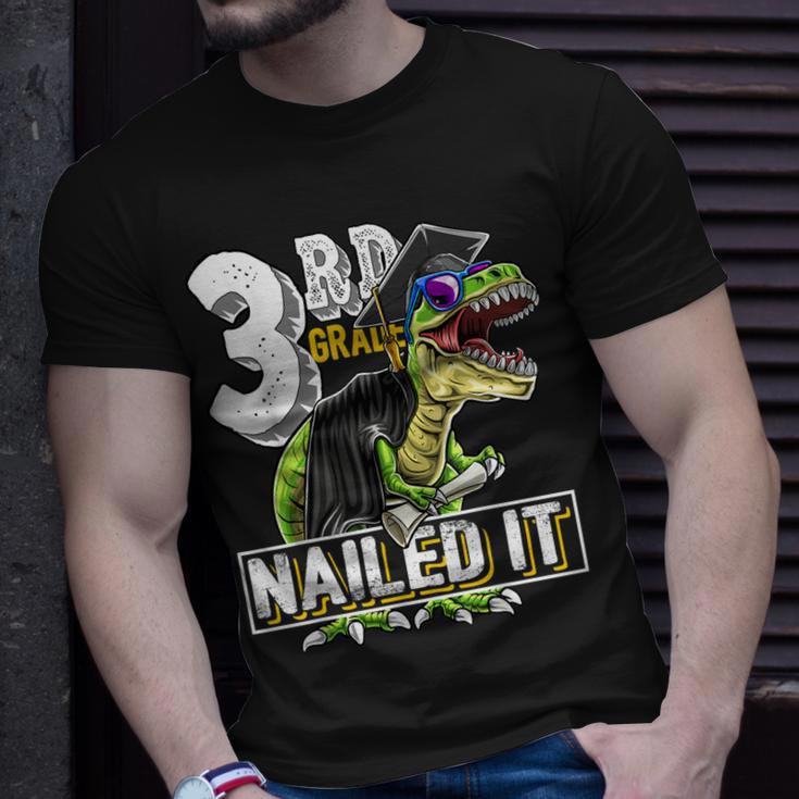 3Rd Grade Nailed ItRex Dinosaur Graduation Cap Gown Gift Unisex T-Shirt Gifts for Him
