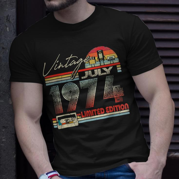 49Th Birthday July 1974 Vintage Cassette Limited Edition Unisex T-Shirt Gifts for Him