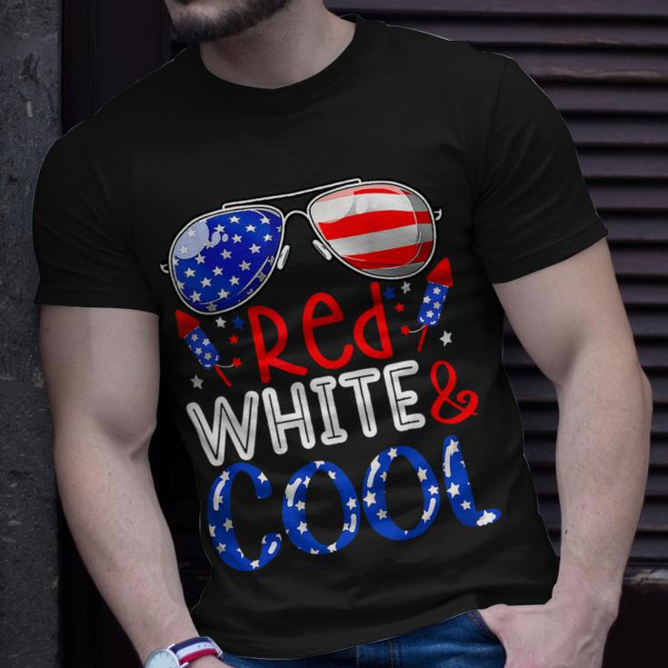 4Th Of July Red White And Cool Sunglasses American Flag Unisex T-Shirt Gifts for Him