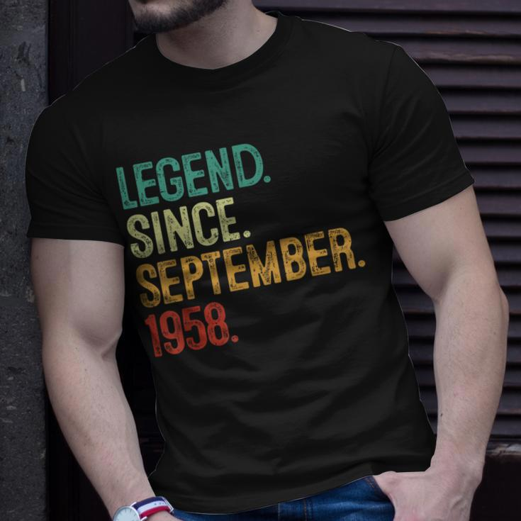 65 Years Old Legend Since September 1958 65Th Birthday T-Shirt Gifts for Him