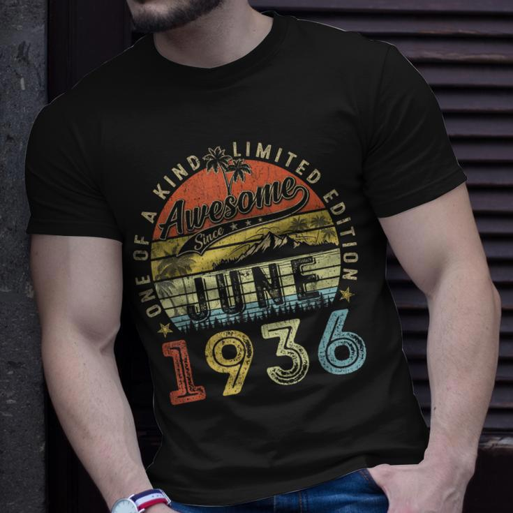 87 Year Old Awesome Since June 1936 87Th Birthday Unisex T-Shirt Gifts for Him