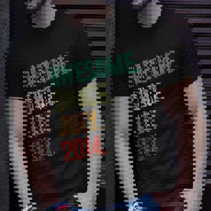 9 Year Old Awesome Since July 2014 9Th Birthday Unisex T-Shirt Gifts for Him