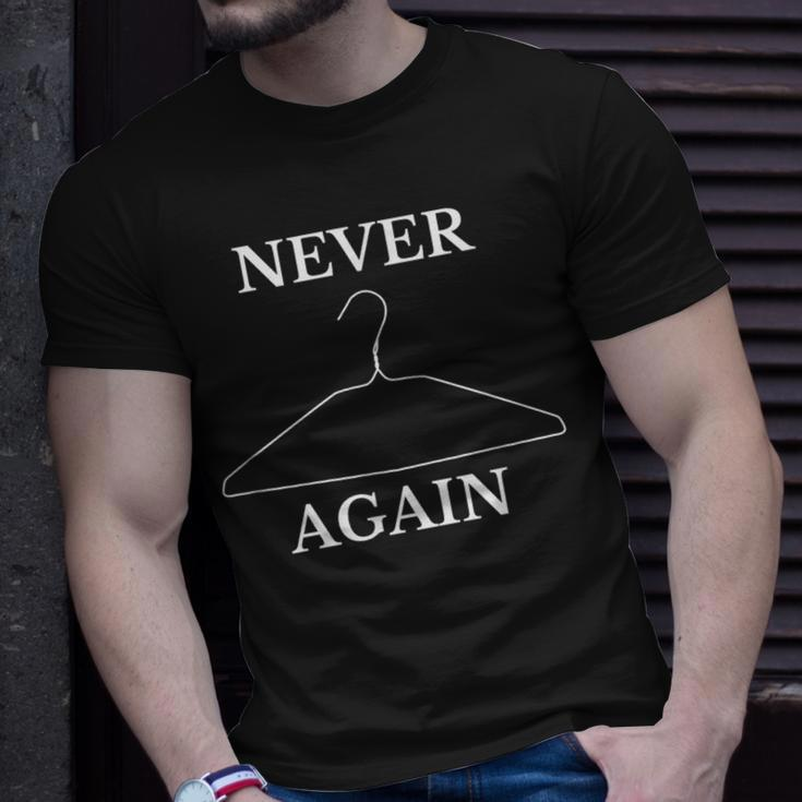 Never Again Metal Wire Clothes Hanger T-Shirt Gifts for Him
