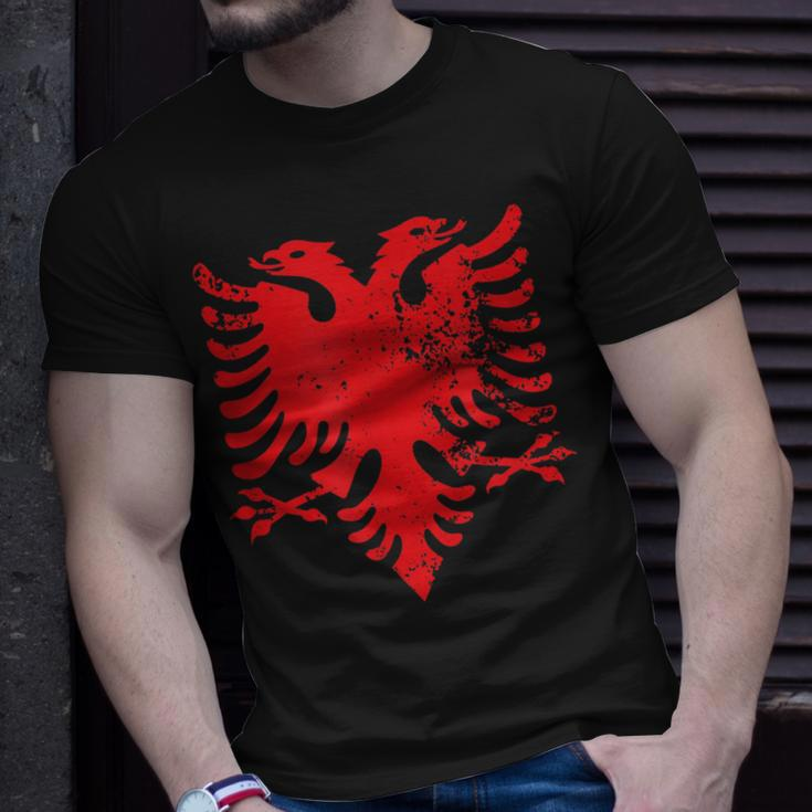 Albanian Flag Double Headed Eagle Albania Flag Unisex T-Shirt Gifts for Him