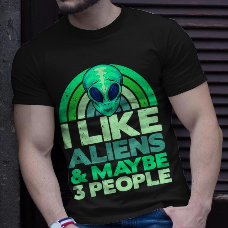Alien Humor Alien Lover Ufo I Like Aliens T-Shirt Gifts for Him