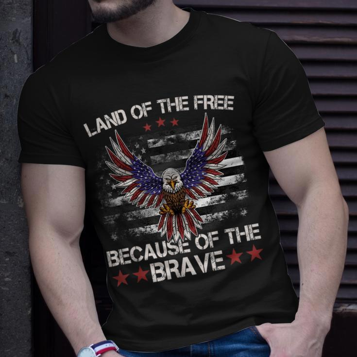 America Eagle | Land Of The Free Because Of The Brave Unisex T-Shirt Gifts for Him