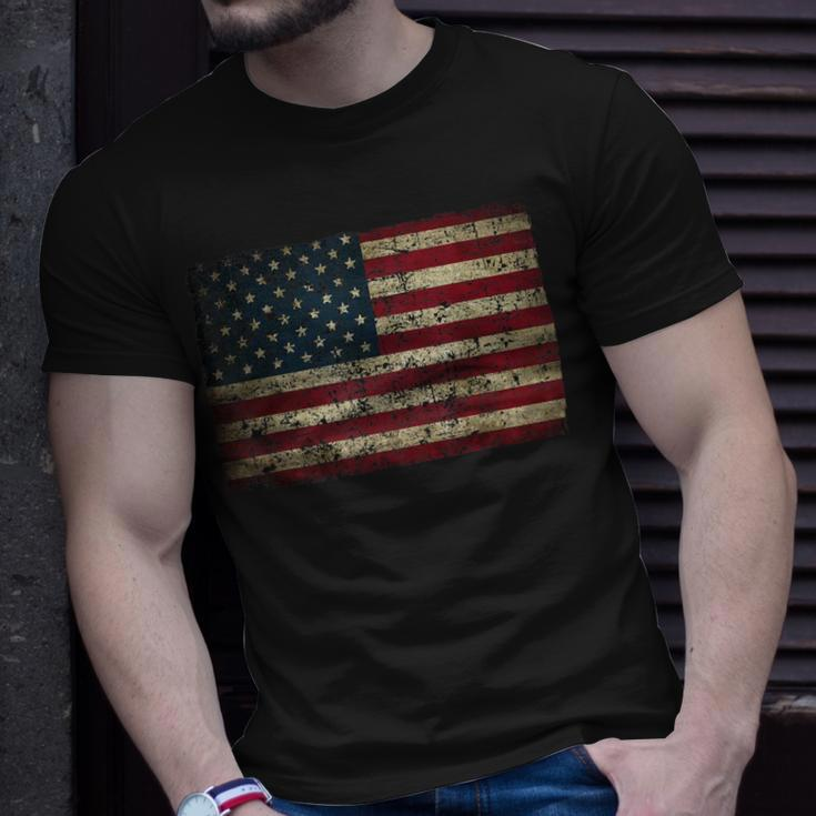 American Flag Distressed Usa Patriotic 4Th Of July Men Women Unisex T-Shirt Gifts for Him