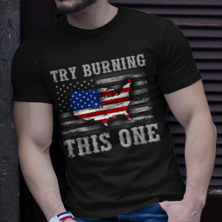 American Flag Try Burning This One T-Shirt Gifts for Him
