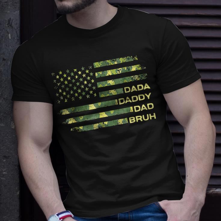 American Flag Usa Dada Daddy Bruh Fathers Day Unisex T-Shirt Gifts for Him