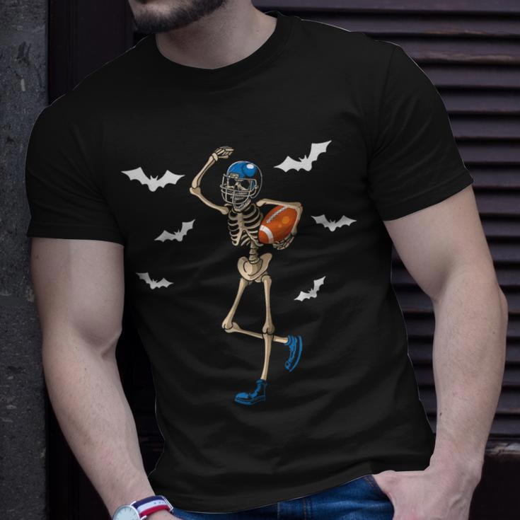 American Football Skeleton Halloween Football Fan Boys T-Shirt Gifts for Him