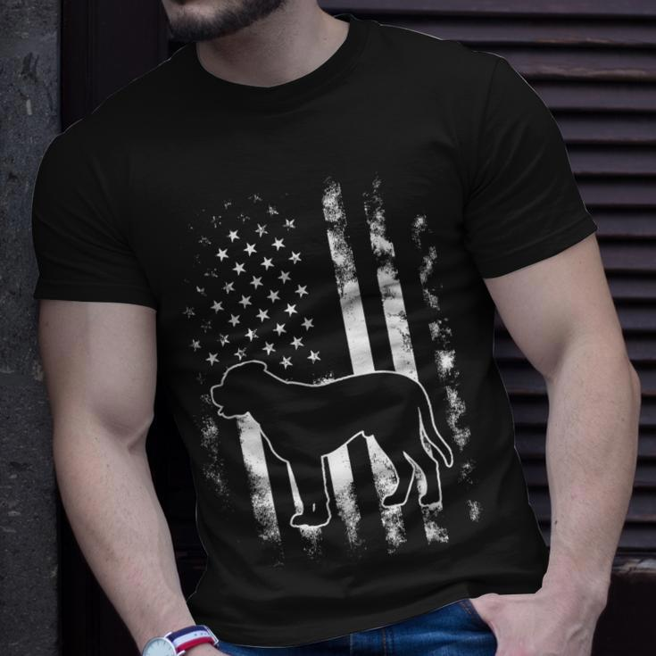 American Us Flag Bull Mastiff T-Shirt Gifts for Him