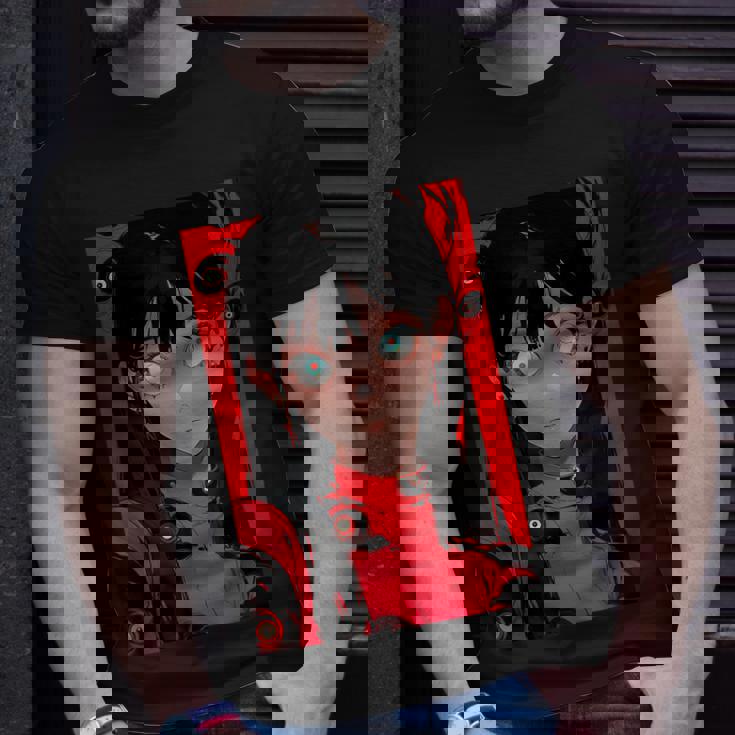 Anime Girl Yandere Waifu Occult Gothic Aesthetic Otaku Weeb T-shirt ...