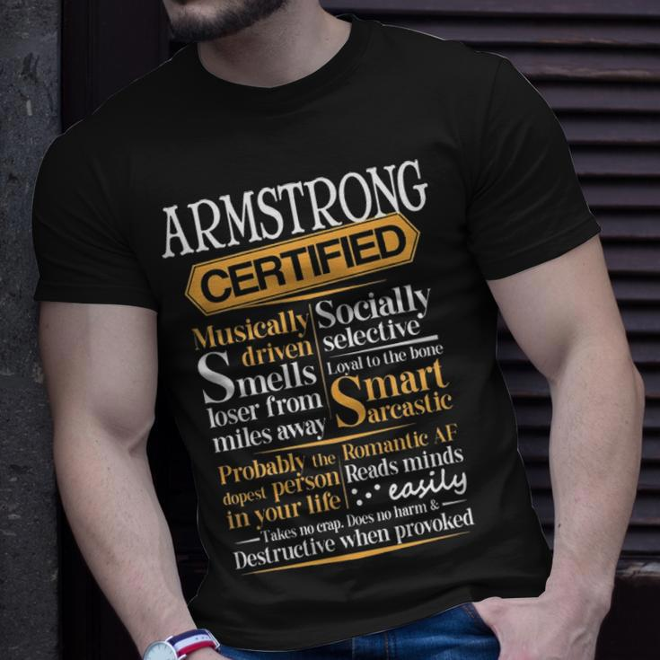 Armstrong Name Gift Certified Armstrong Unisex T-Shirt Gifts for Him