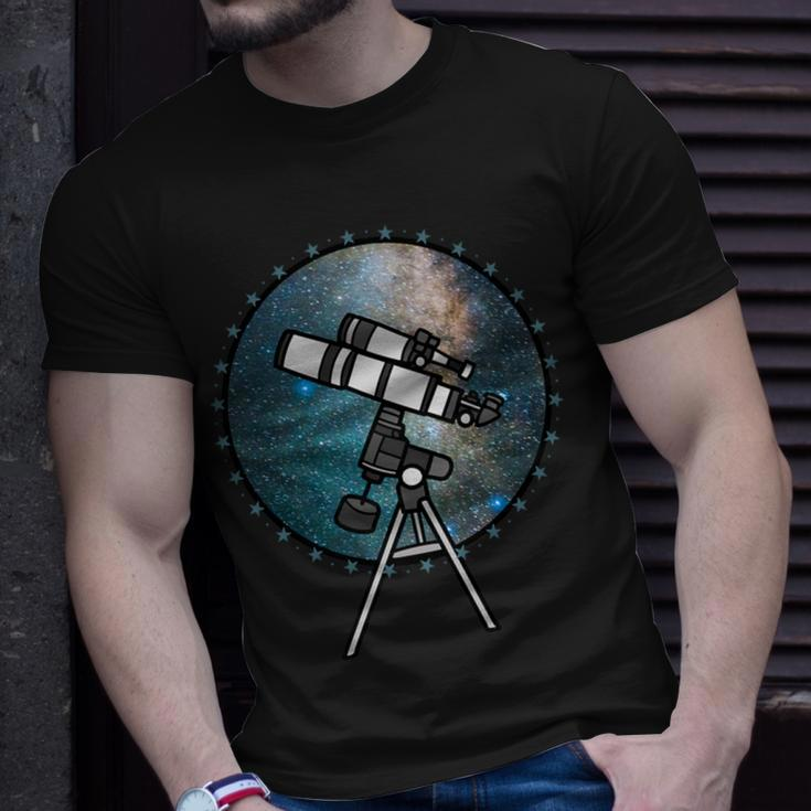 Astronomy Telescope Night Sky Observation Galaxy T-Shirt Gifts for Him