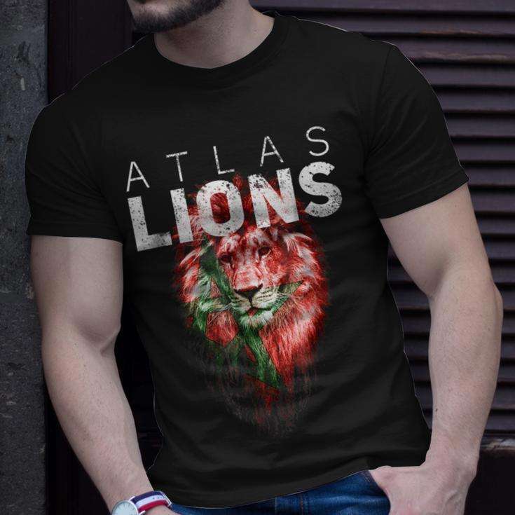 Atlas Lions Morocco Soccer Flag Football Gift Unisex T-Shirt Gifts for Him